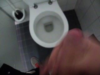 Guy Jerk Off And Cum In Public Toilet