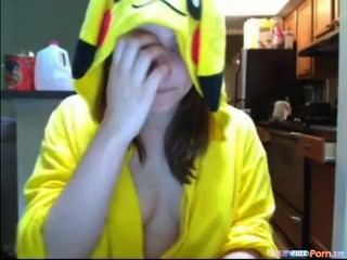 Pokemon Costume Masturbating