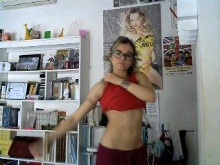 Italian Model Flexing Biceps